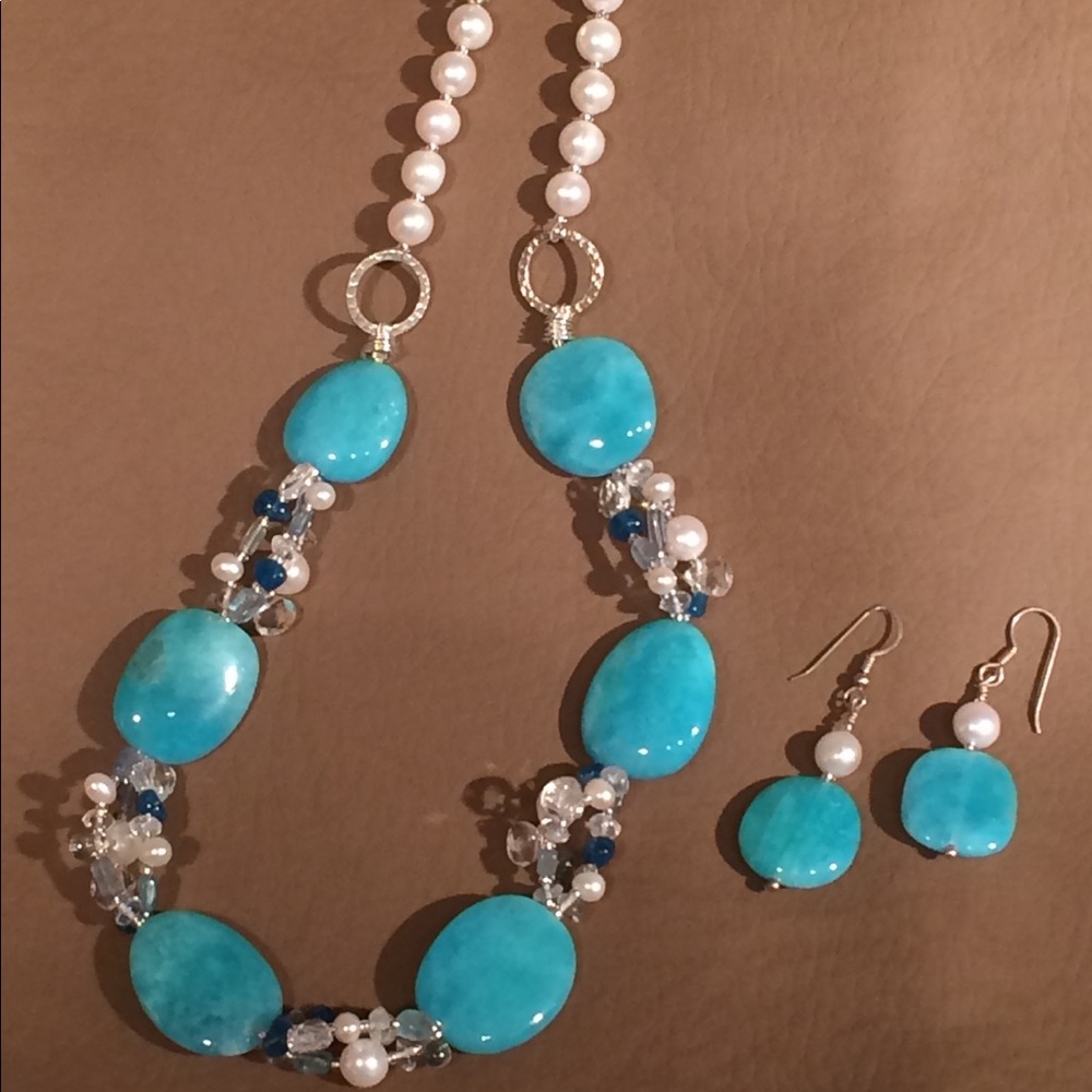 Necklace with matching earrings